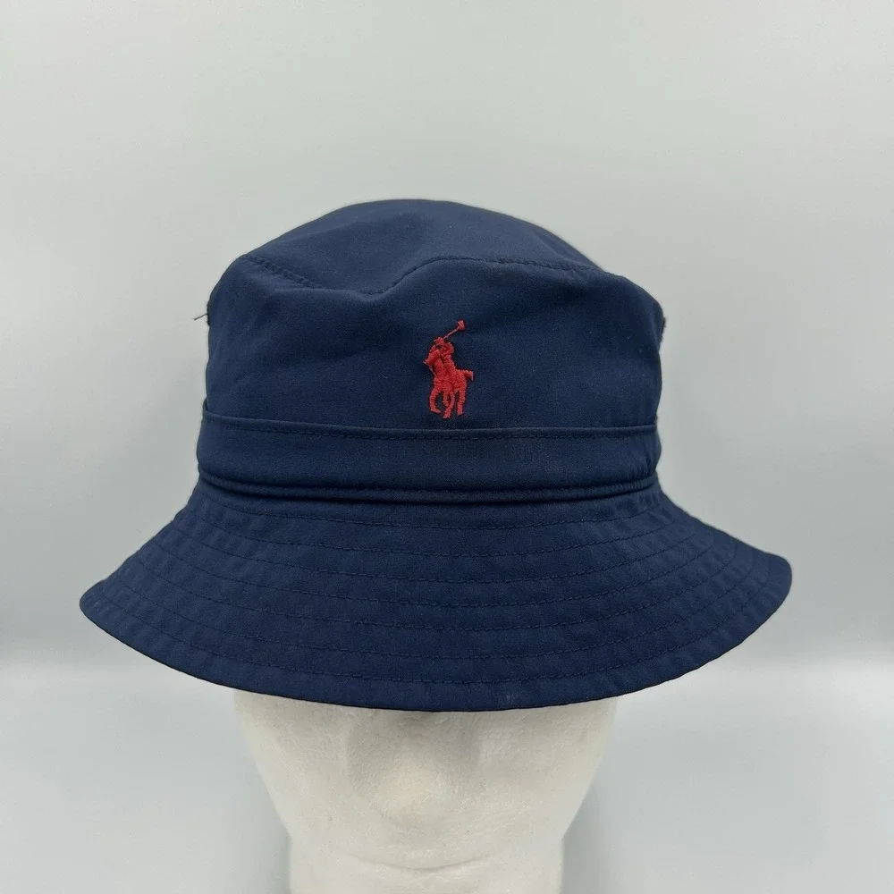 Polo Ralph Lauren Blue Bucket Hat Toddler Size 2-4 Cotton Pony Logo